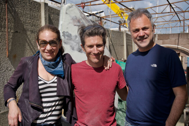Francesco Cappelletti with directors Gia Marie Amella and Giuseppe Mangione