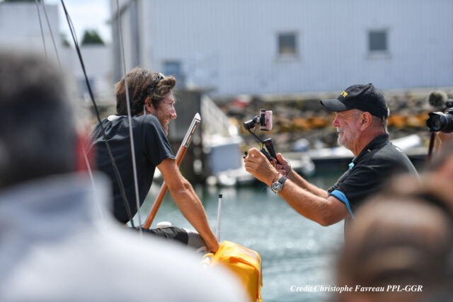 Francesco Cappelletti and Don Mc Intyre at Les Sables d Olonne Credit Christophe Favreau PPL GGR